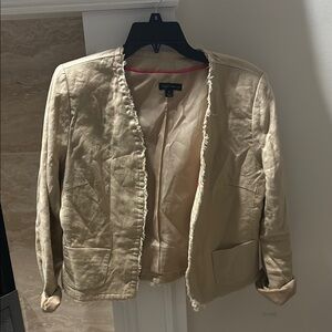 Willi Smith Tan Blazer Elegant Satin Finish